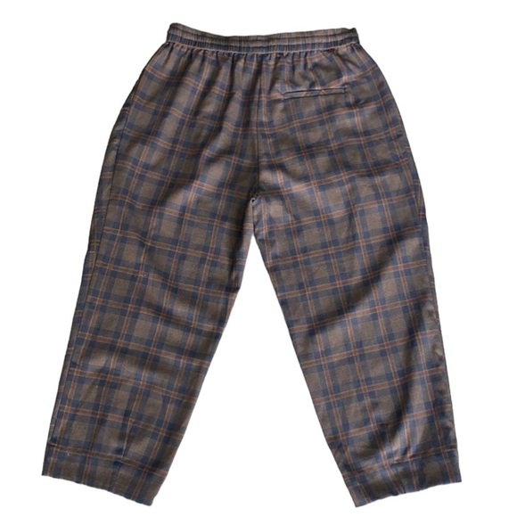 FREE PEOPLE Shakin All Over Plaid Pants in Brown/Blue Size XS - Picture 3 of 7